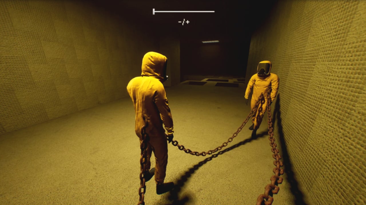 Chained in Backrooms Stage-Übersicht mit Ketten-Co-op-Gameplay